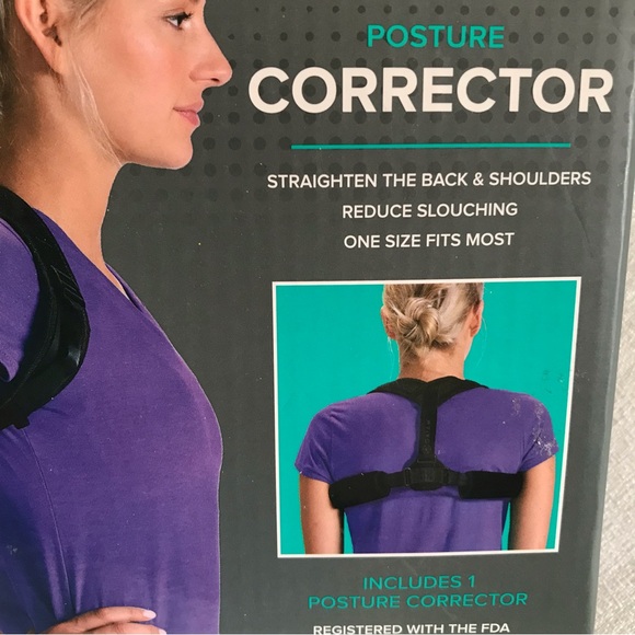 GAIAM Restore Posture Corrector Black Adjustable Clasps and Velcro NWT NIB - Picture 2 of 11
